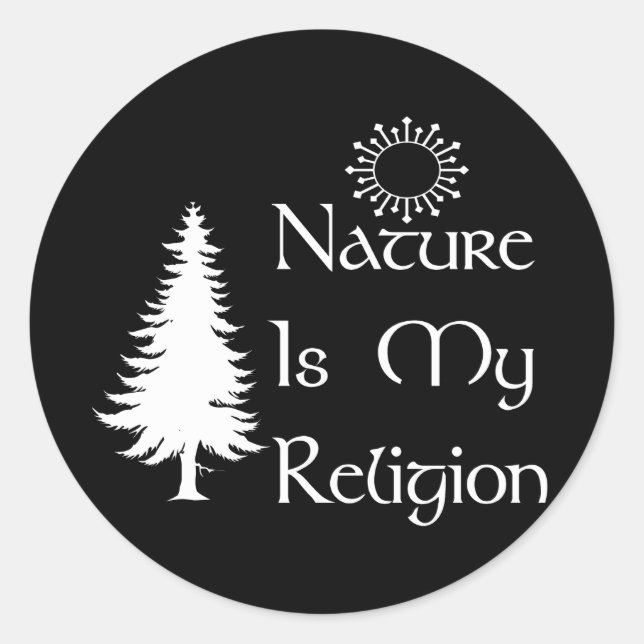 Natural Religion Classic Round Sticker (Front)