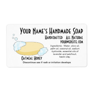 Natural Retro Soap Labels Black and White Template