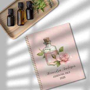 Natural Rose Essential Oils Watercolor Floral Planner
