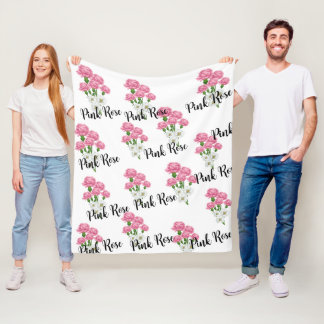 Natural rose floral clothe fleece blanket