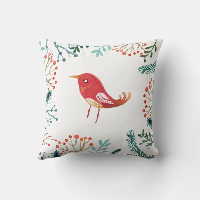 Natural Rustic Christmas Cushion (Back)