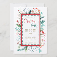 Natural Rustic Christmas Invitation
