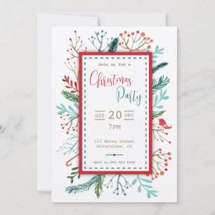 Natural Rustic Christmas Invitation