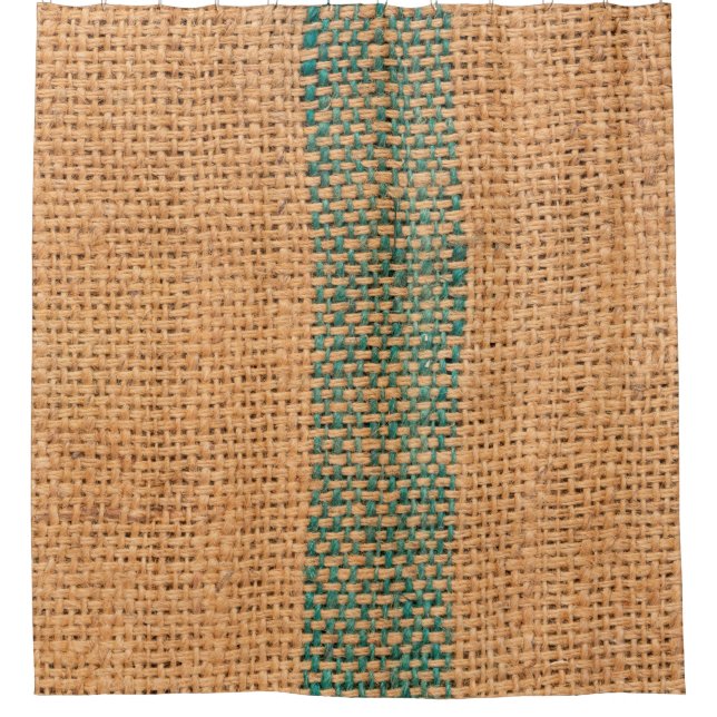 Natural sackcloth brown color textured and backgro shower curtain (Front)