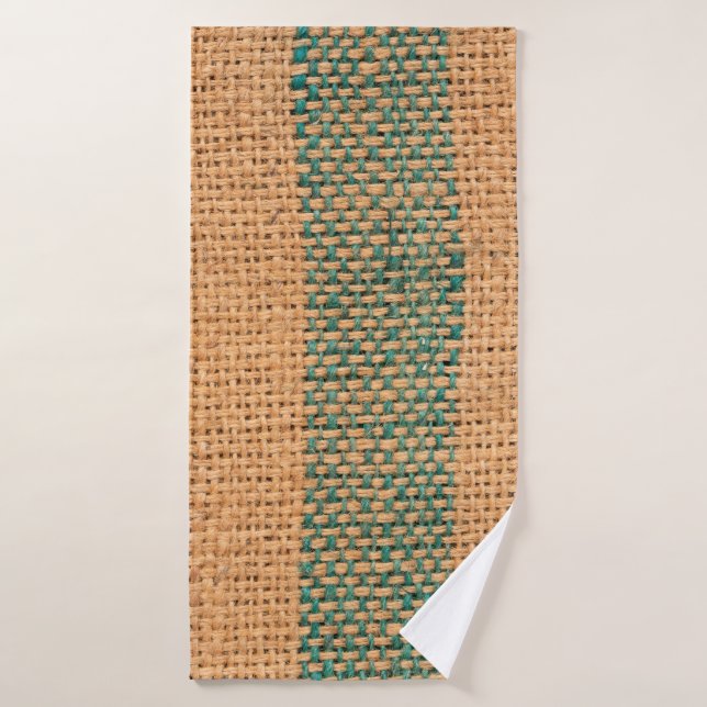 Natural sackcloth brown colour textured and backgr bath towel (Bath Towel)