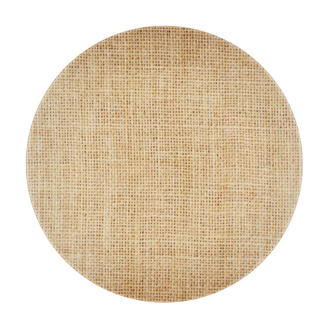 Natural sackcloth, textured background. cutting board (Front)