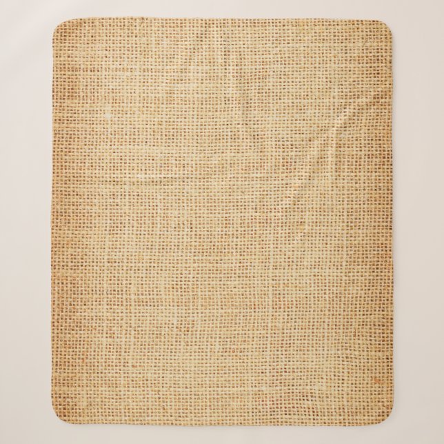 Natural sackcloth, textured background. sherpa blanket (Front)