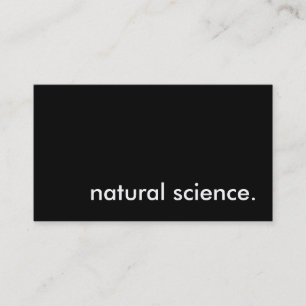 natural science. business card