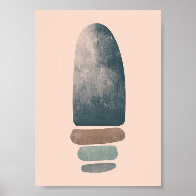 Natural Simple Boho Drawings Boho Chic Aesthetic Poster (Front)