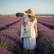 Natural Sketch Bike with Lavender Charm