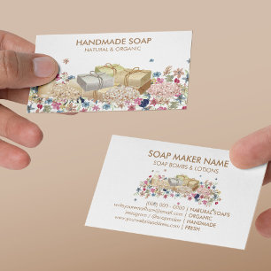 Natural Soap Floral Business Card