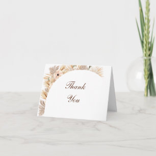 Natural Soft Tones Half Arch Bohemian Thank You Card