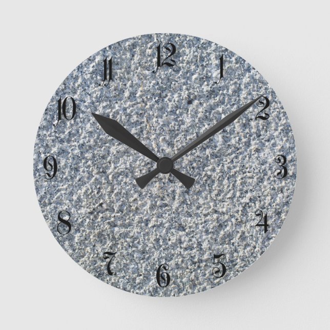 Natural stone background round clock (Front)