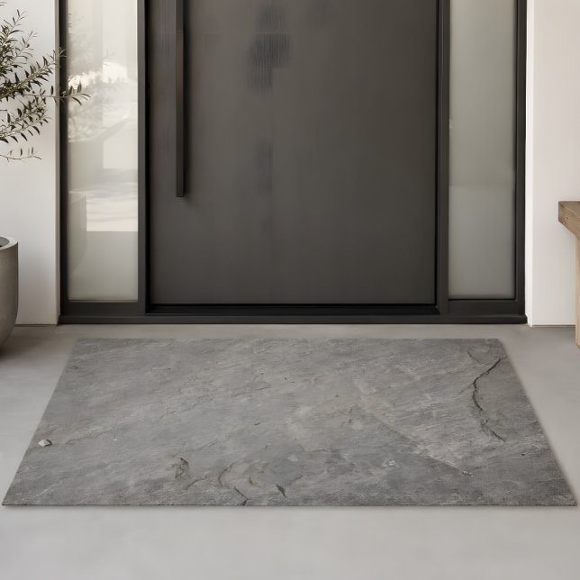 Natural Stone Look Entrance Doormat (Minimalist stone texture for calm and modern contemporary entryways.)