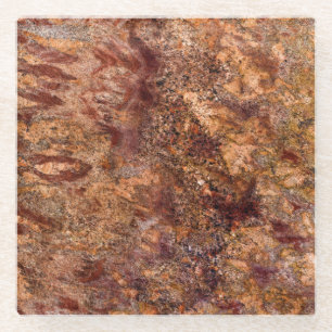 Natural Stone Pattern Glass Coaster