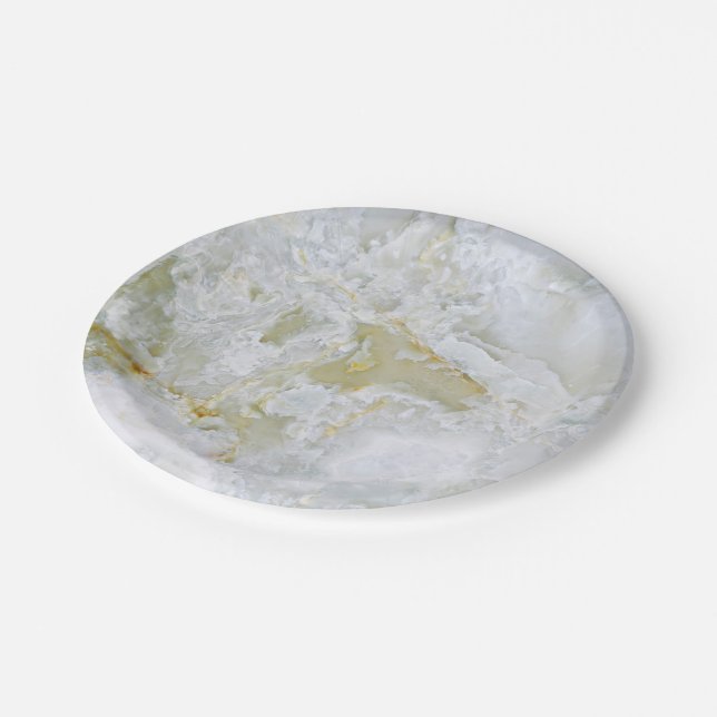 Natural Stone Pattern Paper Plate (Angled)