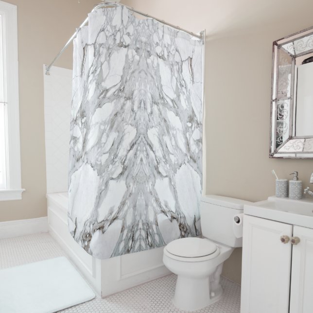 Natural Stone Pattern Shower Curtain (In Situ)
