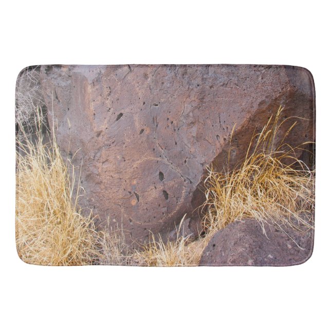 Natural Stone Petroglyph Bath Mat (Front)