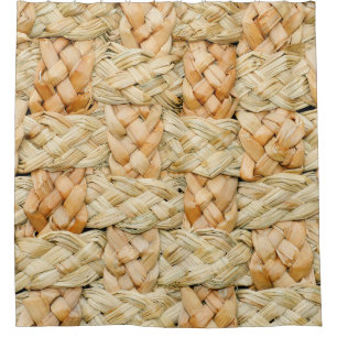 natural straw texture shower curtain