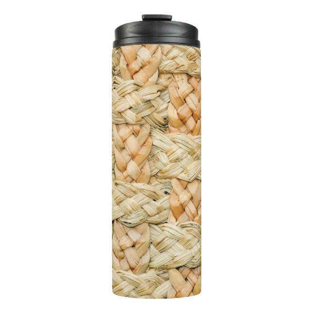 natural straw texture  thermal tumbler (Front)