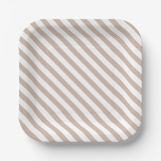 Natural striped pattern for Birthday celebrations Paper Plate