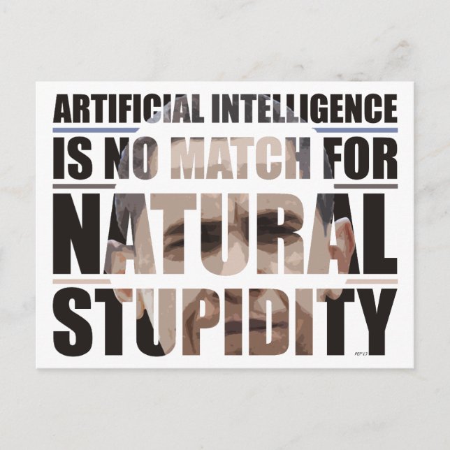 Natural Stupidity Postcard (Front)