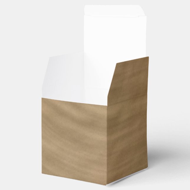 Natural Tan Sandstone Look Background Favour Box (Opened)