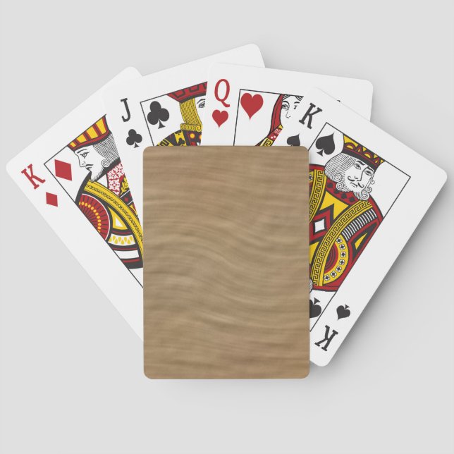 Natural Tan Sandstone Look Background Playing Cards (Back)