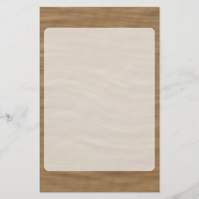 Natural Tan Sandstone Look Background Stationery (Front)
