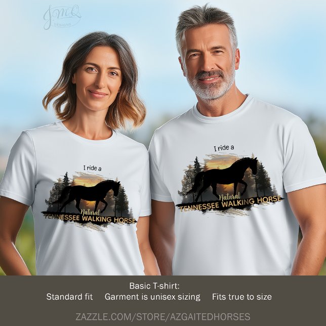 Natural Tennessee Walker Gaited Horse Sunset TWH T-Shirt (🌅🐴 For the rider who glides, not bounces... #TennesseeWalkingHorse #GaitedHorseLife #TWHStrong)