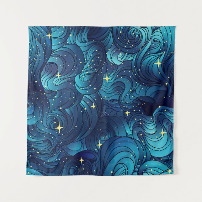 Natural texture. Decorative hand drawn doodle orna Tapestry (Front)