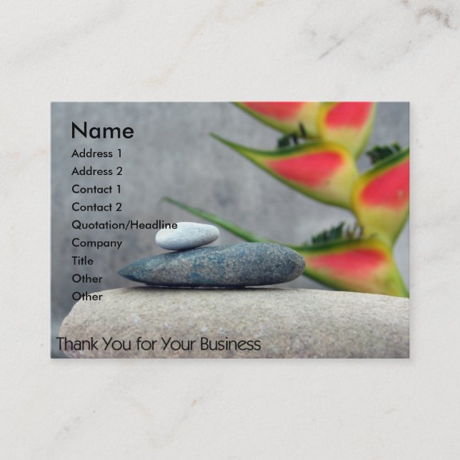 Natural Thank You Business Card (Front)