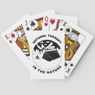 Natural therapy in the nature  playing cards