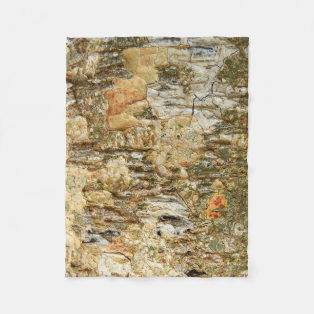 Natural tree bark picture for Nature lovers Fleece Blanket (Front)