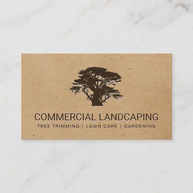 Natural | Tree | Gardening | Landscaping Business Card (Front)