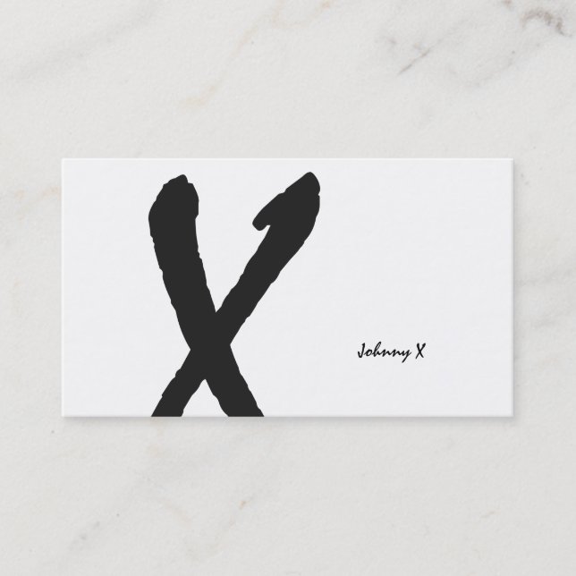 Natural Type Monogram (white background) Business Card (Front)