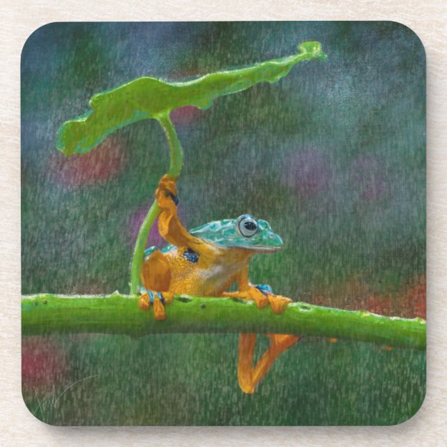 Natural umbrellas coaster (Front)