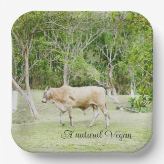 Natural Vegan Cow Paper Plate