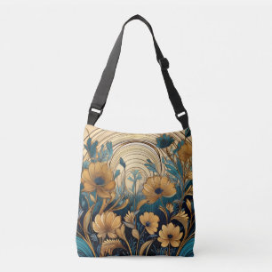Natural Wild Flower Arrangement Personalised Crossbody Bag