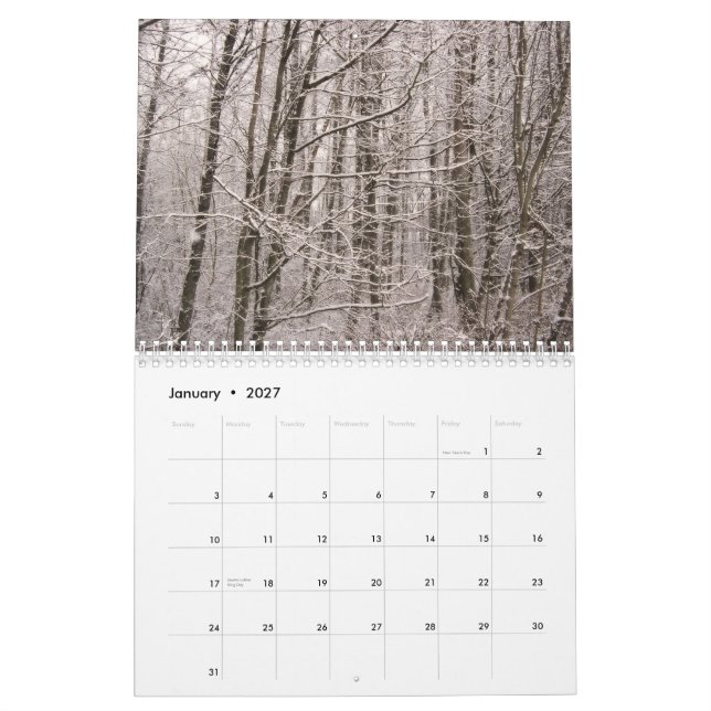 Natural Wonder 2010 Calendar (Jan 2027)