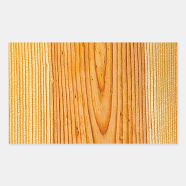 Natural Wood Grain Design 1 Rectangular Sticker (Front)