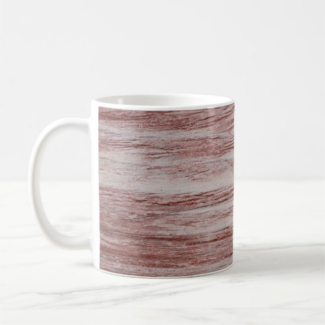 Natural wood texture pattern that is the backgroun coffee mug (Left)