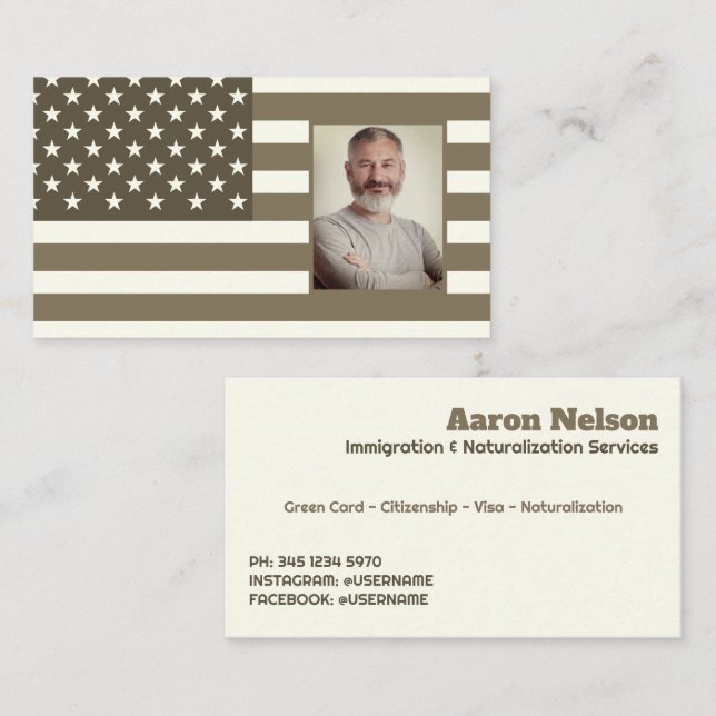 Naturalisation Immigration Business Card (Front/Back)