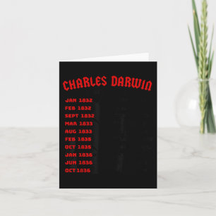 Naturalist Charles Darwin Beagle Meme Tour Earth D Card