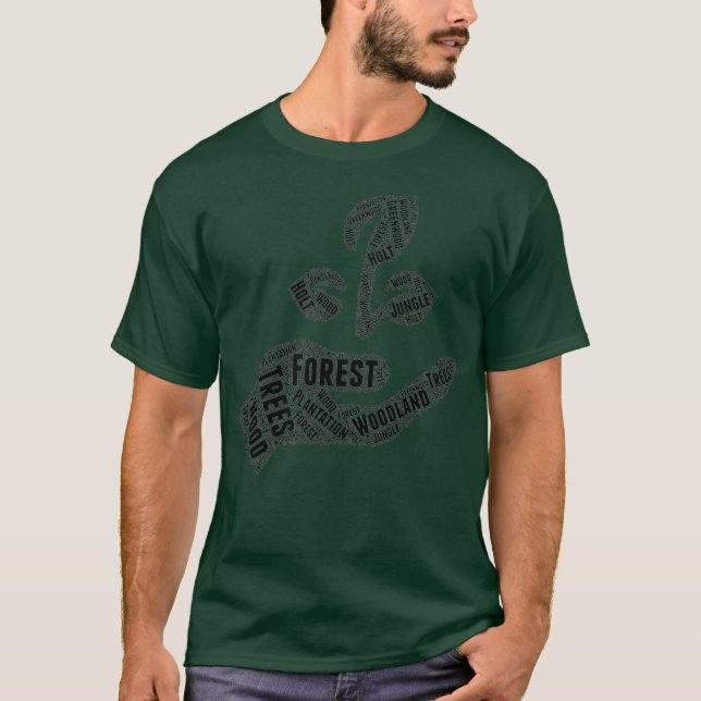 Naturalist Forest Protection  Funny Typography T-Shirt (Front)