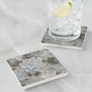 Naturally Beautiful Succulents Botanical Stone Coaster