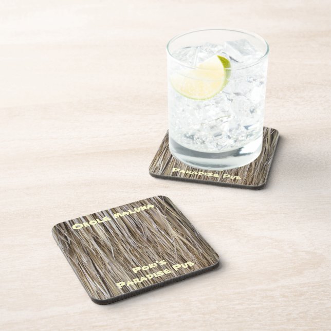 Naturally Cool Surfaces_Palm Tree Hair_Hula Skirt Coaster (Right Side)