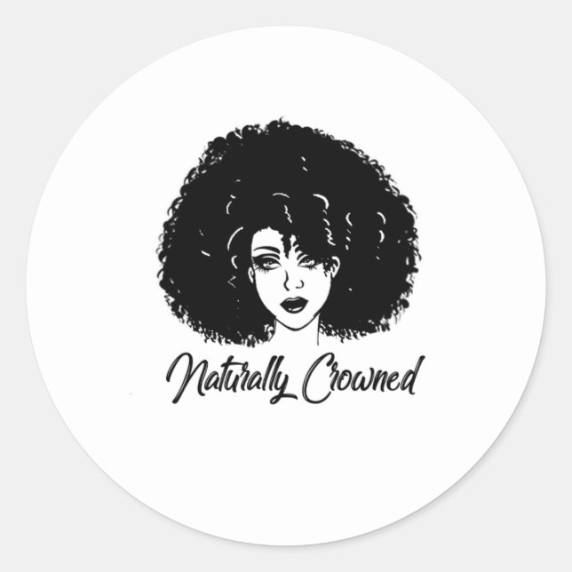 Naturally Crowned sticker (Front)