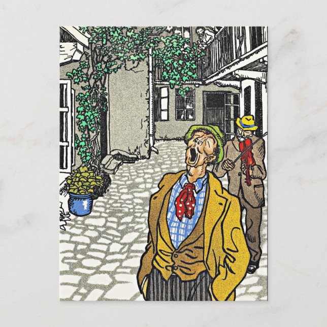 Naturally Gifted Singer, artwork by Moriz Jung Postcard (Front)