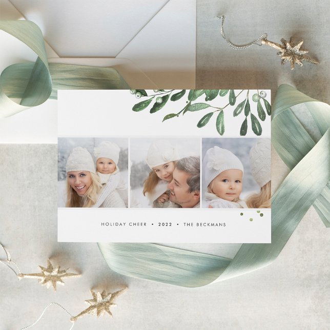 Naturally Joyful | Holiday Photo Collage Card (Creator Uploaded)